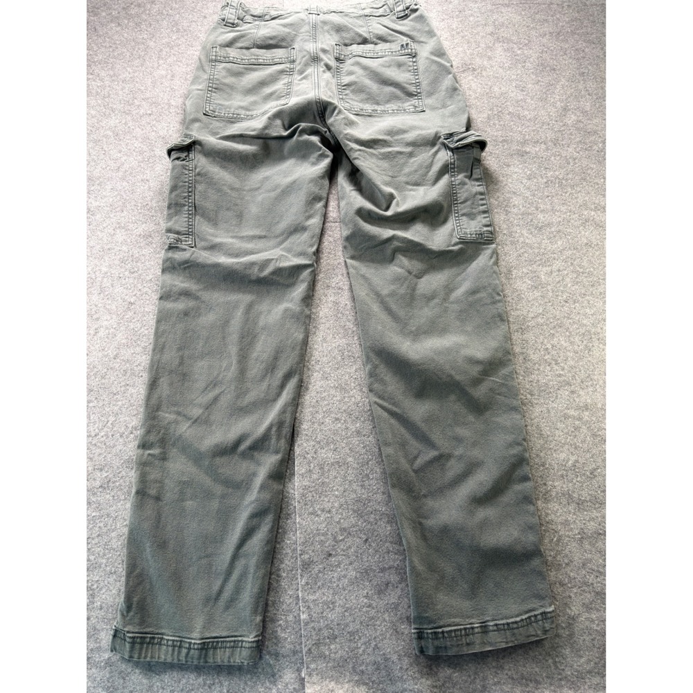 American Eagle Cargo Pants Womens 2 Blue Gray Stretch Wide Leg Utility - Picture 3 of 16